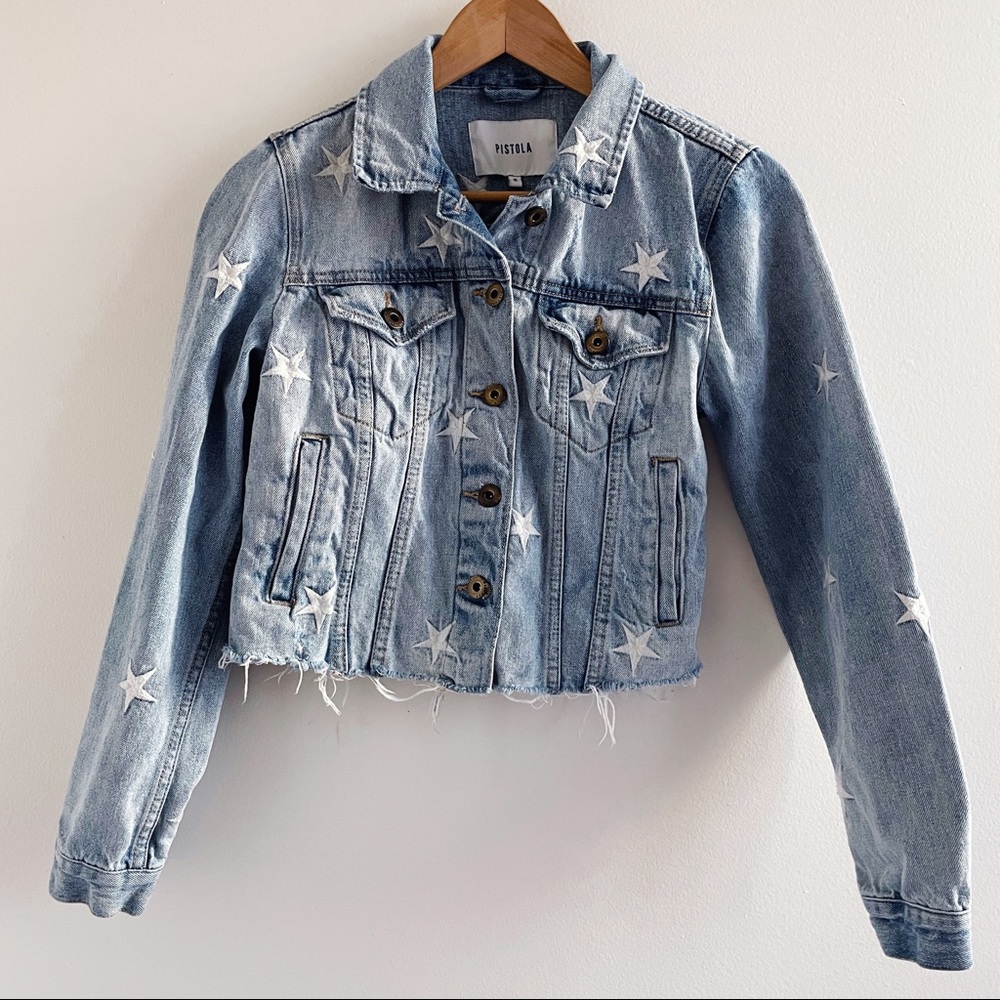 Pistola Cropped Jean Jacket